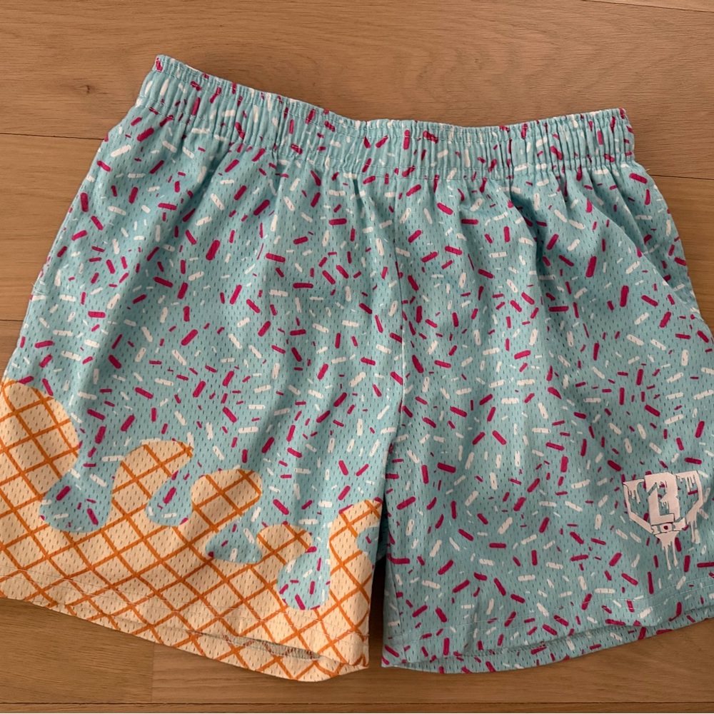 Baseball Lifestyle 101 Boys’ Ice Cream Shorts, Youth XL, Cotton Candy color